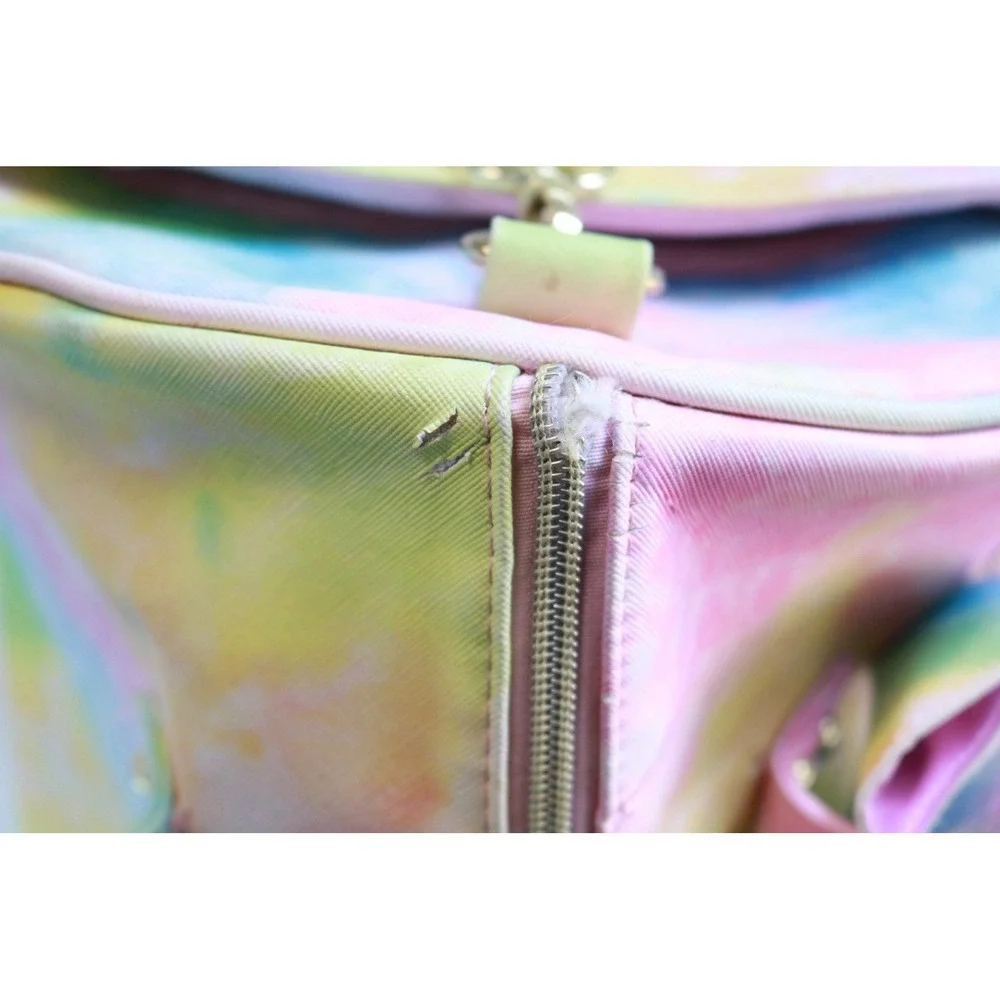 Under One Sky Unicorn Duffel Bag Girls Pastel Tie Dye Rainbow Travel Bag